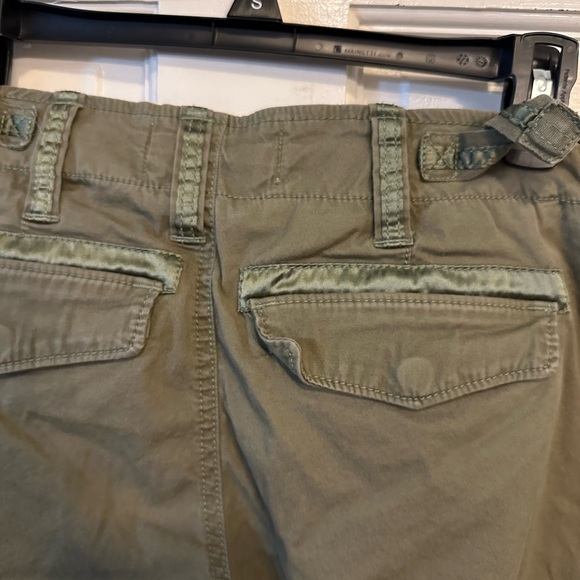 Abercrombie Fitch 2000’s Utility Cargo Pants Sz 24 Olive Green Drawstring Ankle - Picture 7 of 16